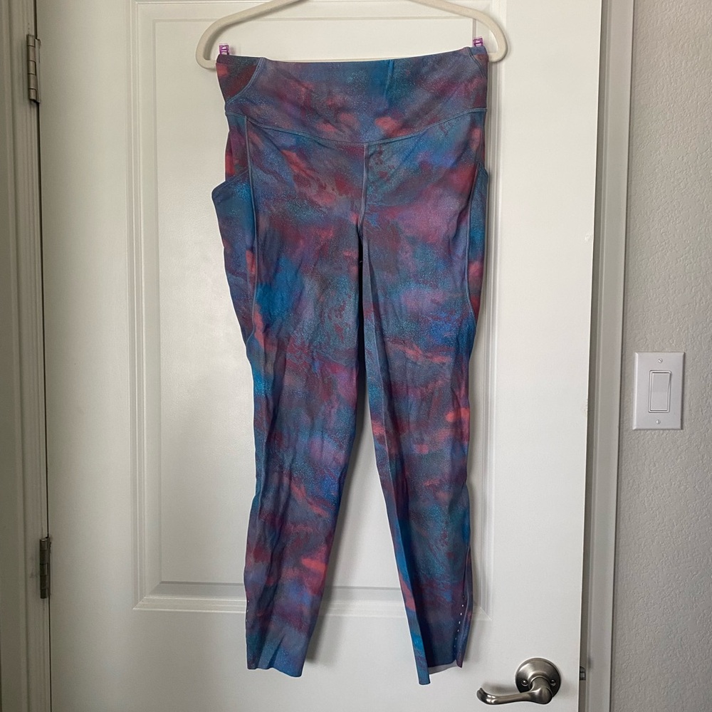 lululemon athletica Purple & Blue Tie-Dye Leggings